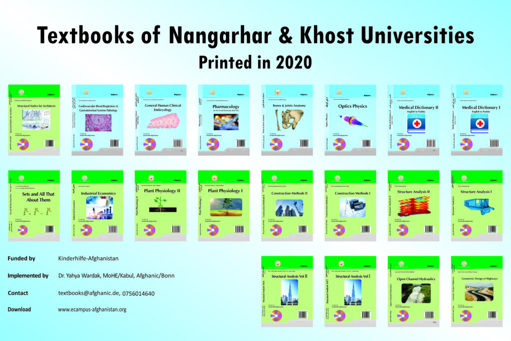 List of 369 published Textbooks for Afghan Universities